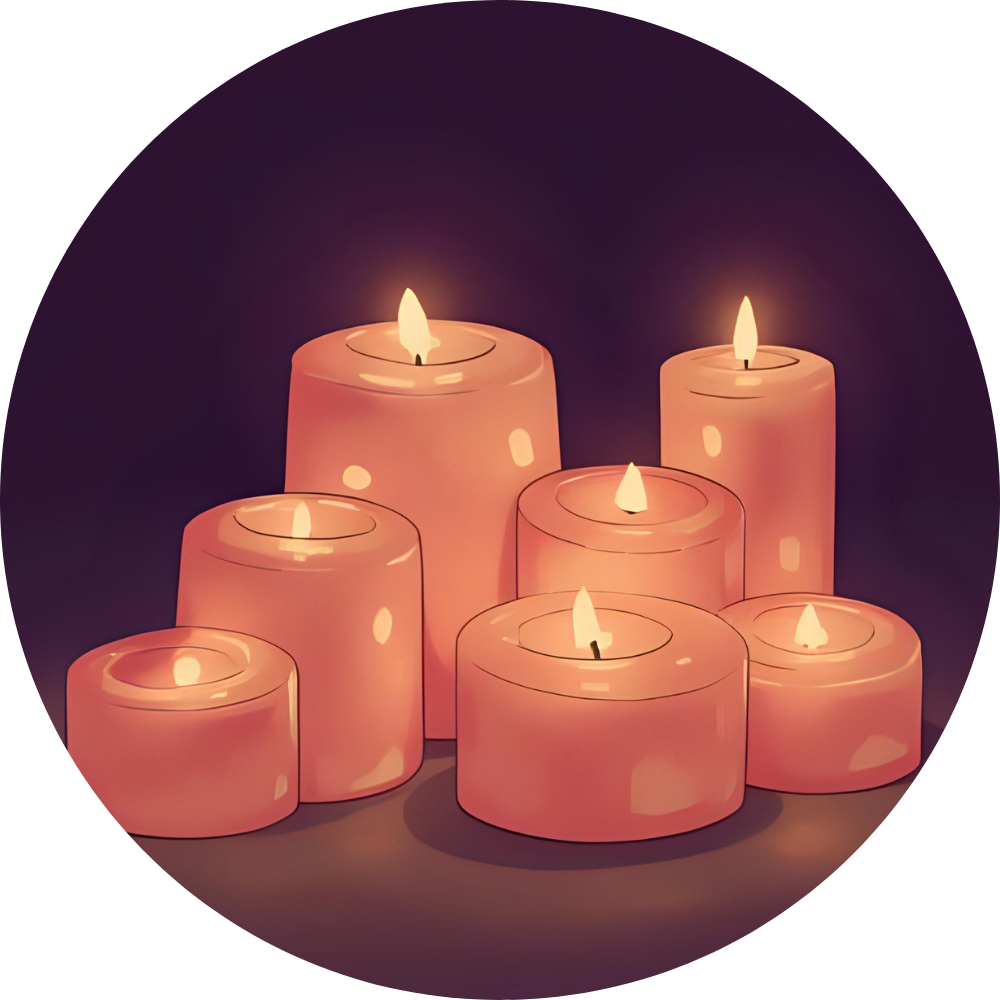Bougies allumées pour la Toussaint